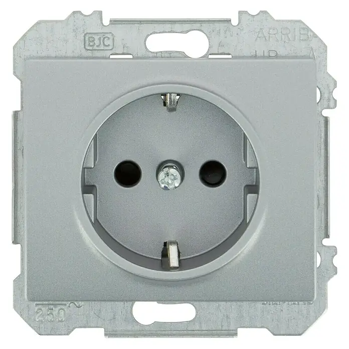Siemens Delta Iris Enchufe - Plateado, 1 canal, Aluminio, En pared