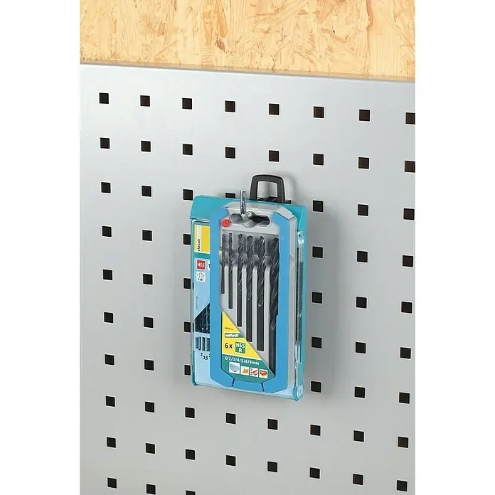 Gancho para panel perforado - Largo: 5 cm, 5 piezas