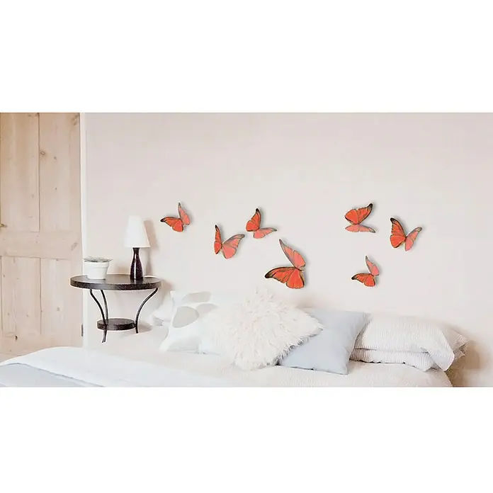 Adhesivos decorativos 3D Mariposas - Mariposa, Rojo