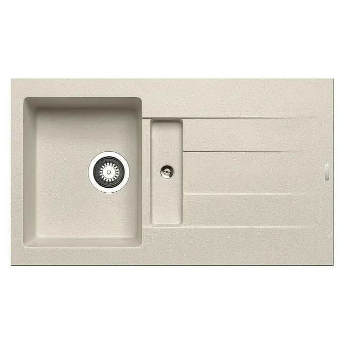 Pyramis Einbauspüle Athlos - 86 x 50 cm, 1¼ Becken, Pyragranite, Beige - Ansicht von oben