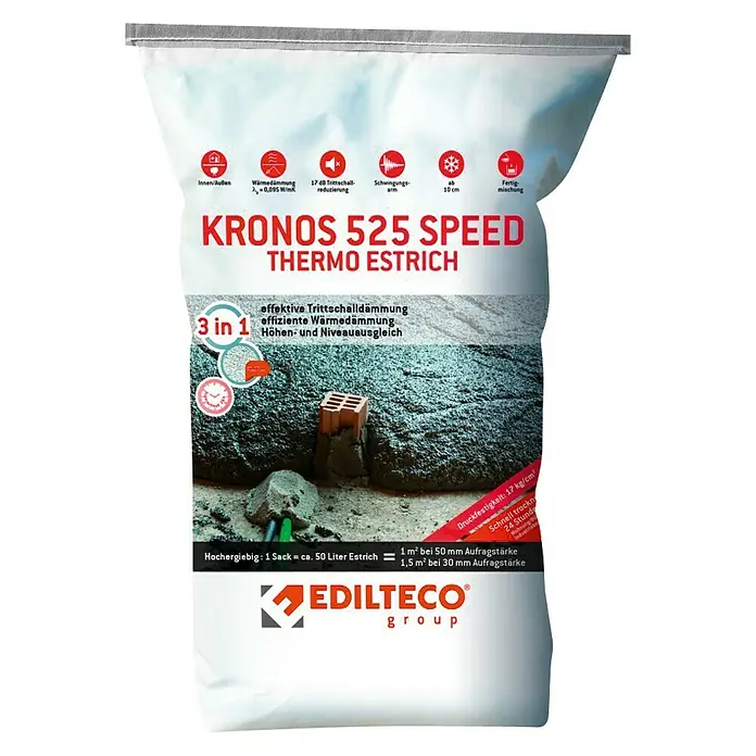 Thermo-Estrich Kronos Speed 525 - 50 l, Körnung: 2 mm - Vorderansicht