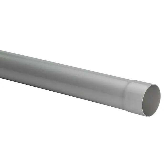 FunkeGruppe Fallrohr - Nennweite: 50 mm, Länge: 100 cm, Kunststoff, Grau - Detailaufnahme