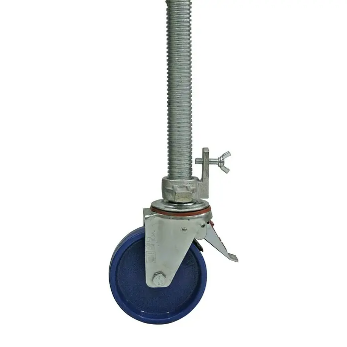 Krause Fahrrolle - Durchmesser: 150 mm, Passend für: Krause ClimTec Gerüste, Krause Gerüst ProTec, Krause Gerüst ProTec XXL, Krause Gerüst ProTec XS, Krause Gerüst ProTec XS-P, Höhenverstellung: 15 cm - Linke Seitenansicht