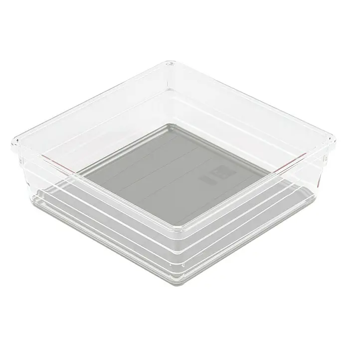 Sistemo Organizator za ladicu - 15 x 15 x 5 cm, Prozirno, Plastika - Dijagonalni pogled