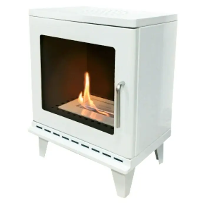 Purline Chimenea de bioetanol Thesis - 400 x 270 x 500 mm, Blanco - Vista angular