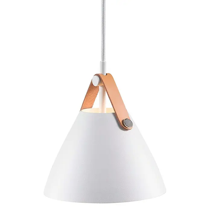 Nordlux Lámpara colgante redonda Strap 16 - 165 x 165 mm, Blanco - Vista frontal