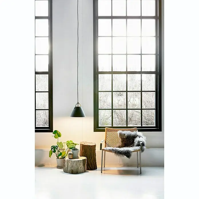 Nordlux Strap Lámpara colgante redonda - 60 W, Ø x Al: 36 x 37 cm, Negro, E27 - Foto ambiente
