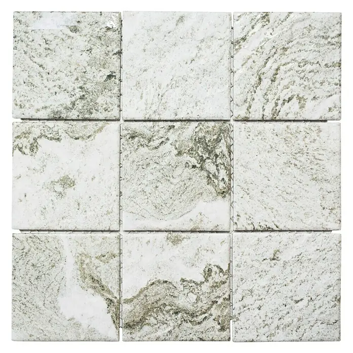 Mosaikfliese Quadrat HWA 9LG - 29,8 x 29,8 cm, Hellgrau, Matt - Ansicht von oben