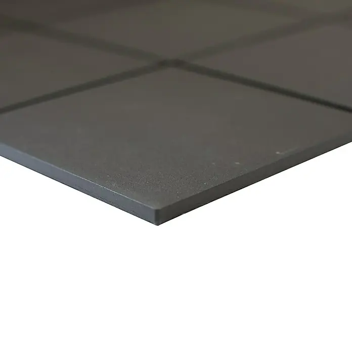 Mosaikfliese Quadrat Uni CU 922 - 29,8 x 29,8 cm, Schwarz, Matt - Detailaufnahme