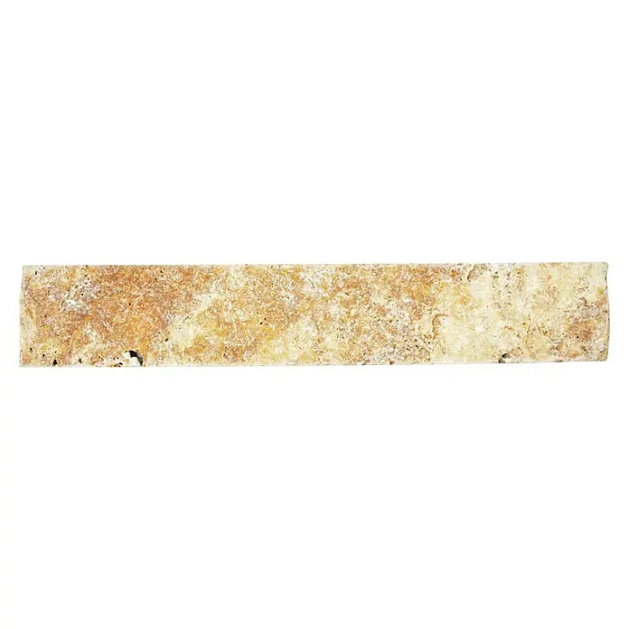 Sockelfliese Travertin SO 51470 - 7 x 40,6 cm, Gold, Matt - Ansicht von oben