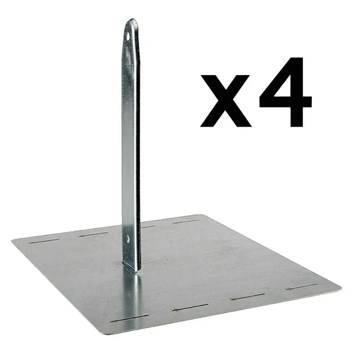 Anclaje de columpio en kit - Largo: 32 cm, Acero - Vista angular