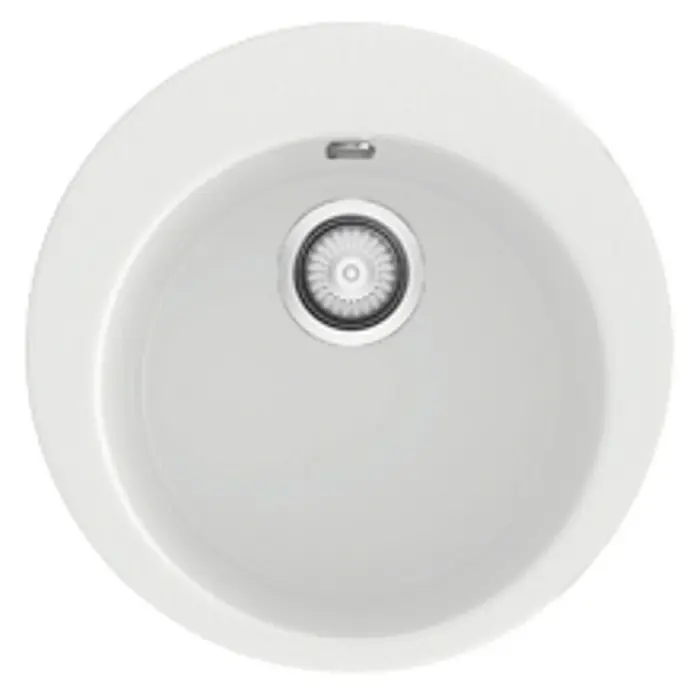 Poalgi Fregadero encastrable Zafiro - 48 x 48 cm, Gelcoat, Blanco