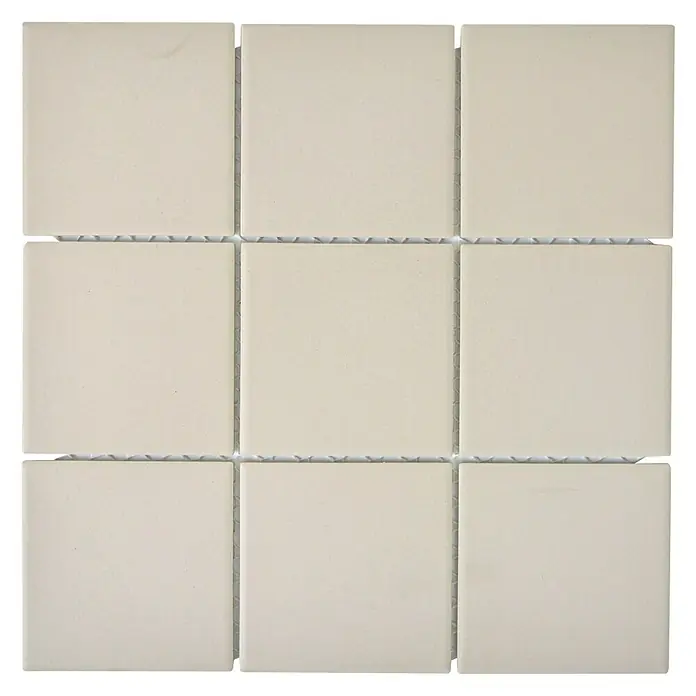 Mosaikfliese Quadrat Uni CU 942 - 29,8 x 29,8 cm, Hellgrau, Matt - Ansicht von oben