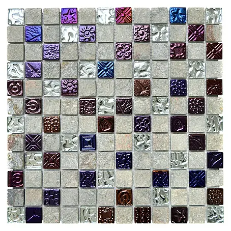 Mosaikfliese Quadrat Crystal Mix XCM CR37