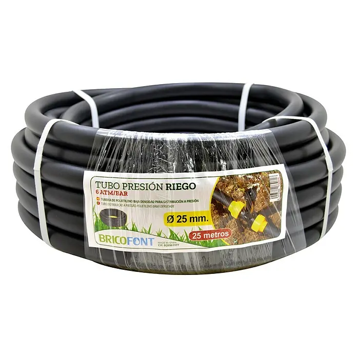 Tubo PE para riego - Ø x L: 25 mm x 25 m, Polietileno
