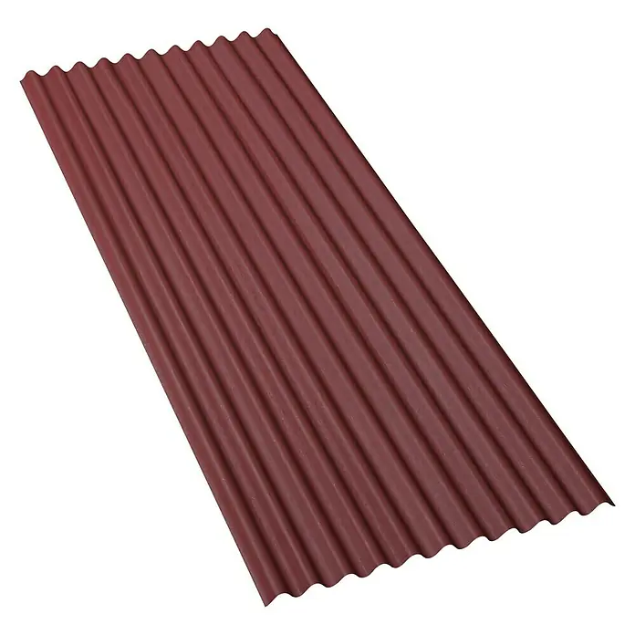 Gutta Bitumenwellplatte K11 - 200 x 83 x 3,2 cm, Bitumen, Rot, Rund - Vorderansicht