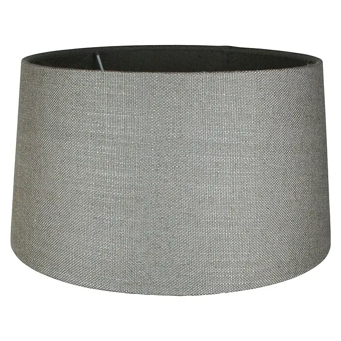 Home Sweet Home Lampenschirm Melrose - Ø x H: 35 x 19 cm, Hellgrau, Stoff, Rund - Vorderansicht