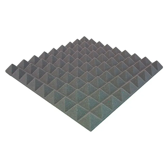 Chova Placa absorbente acústica Pirámide Autoadhesiva - 45 cm x 45 cm x 43 mm, Espuma de PU