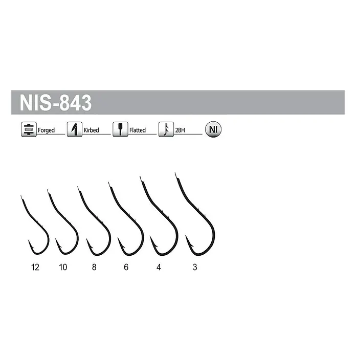 Tubertini Anzuelo de pesca Senshi NIS-843 T.8 - 15 uds., Pez objetivo: Pez depredador