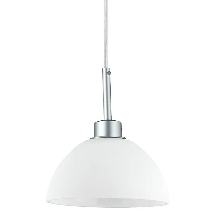 Paulmann URail Pendelleuchte Sarrasani - 1-flammig, 10 W, Opal, Chrom matt, Höhe: 135 cm - Vorderansicht