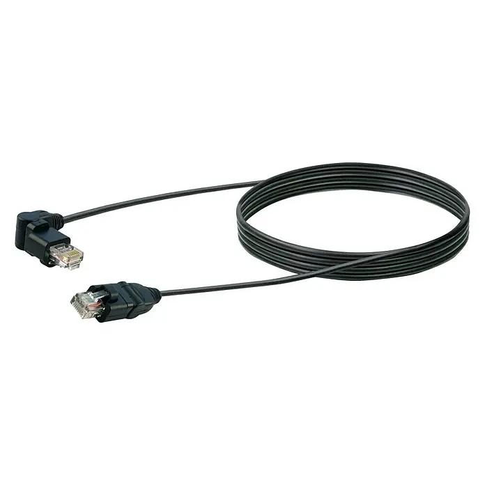 Schwaiger Mrežni kabel CAT 6 - 2 m, Crne boje, RJ45 utikač, Dvosmjerno - Pogled sprijeda