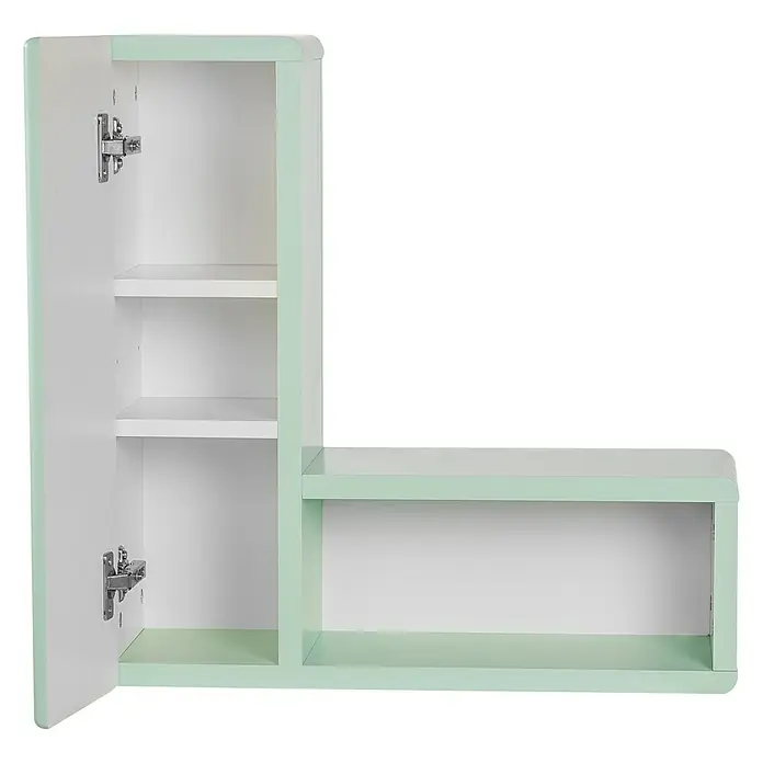 Phönix Miami Wandregal - L x B x H: 21,9 x 60 x 60 cm, Mintgrün - Vorderansicht