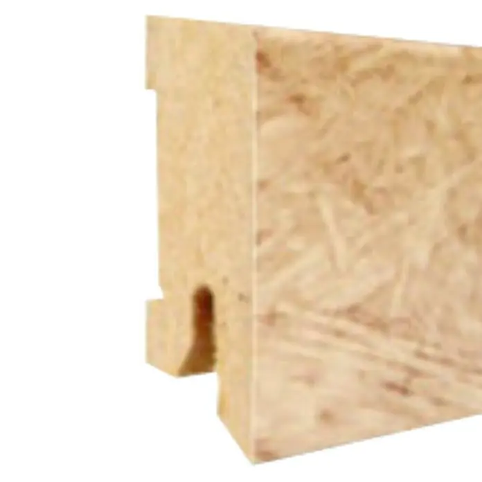Amco Sockelleiste Clip-Technik - OSB, L x B x H: 2,4 m x 14 mm x 45 mm, Foliert