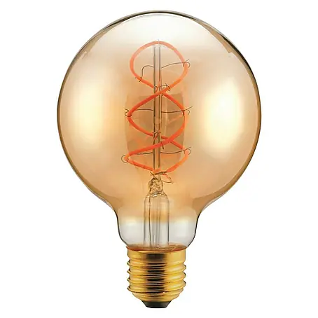 Cristal Record  Bombilla LED Globo Spiral Gold Dim G125