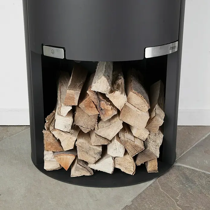 Aduro Estufa de leña 1-4 - 6 kW, Volumen de calefacción: 334 m³, Con compartimento de madera, Negro