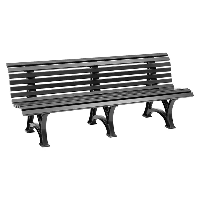 Blome Gartenbank Borkum - 200 cm, PVC, Graphit - Vorderansicht