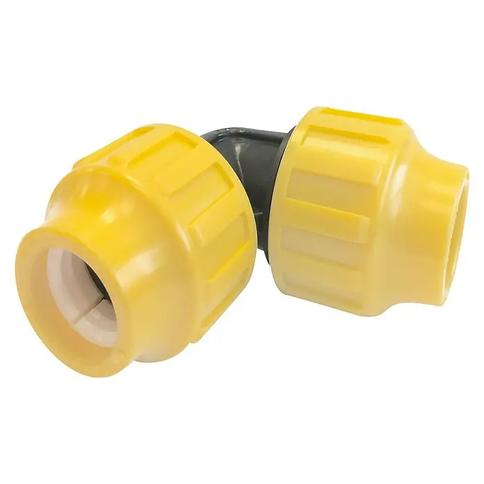Codo montaje rápido - Diámetro: 25 mm, 1 ud., Polietileno