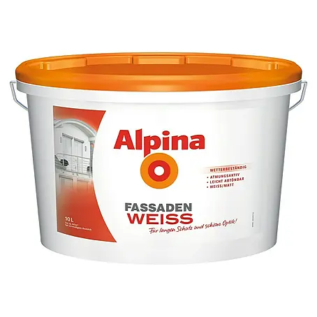 Alpina  Fassadenfarbe Fassadenweiß