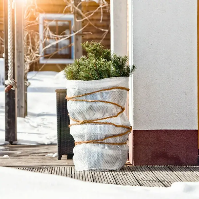 Windhager Luftpolsterfolie Winter-Kälteschutzfolie - 5 x 1 m, Folienstärke: 60 µm
