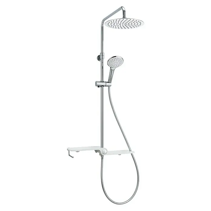 Camargue Sistema de ducha Babsko - Con selector, Número de tipos de chorro: 3 ud., Cromo - Vista angular