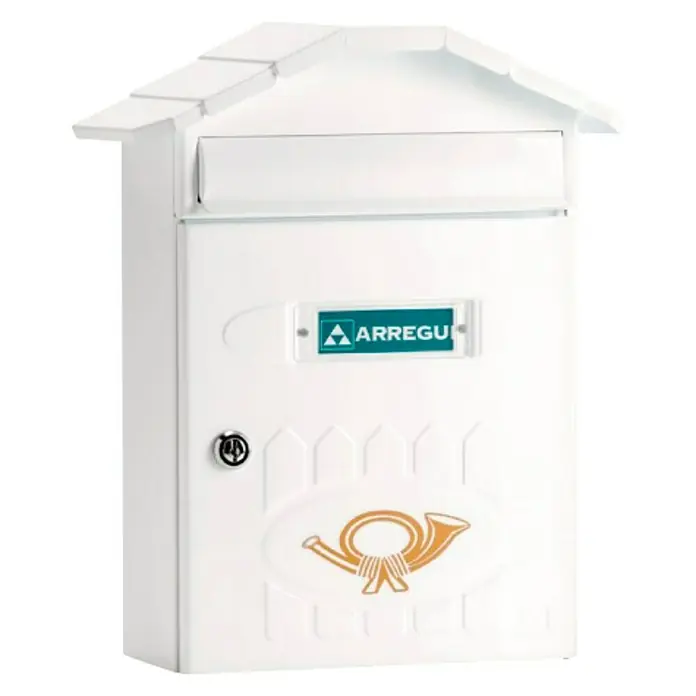 Arregui Villa Buzón de correo E-5001 - Acero, L x An x Al: 24 x 10 x 36 cm, Blanco