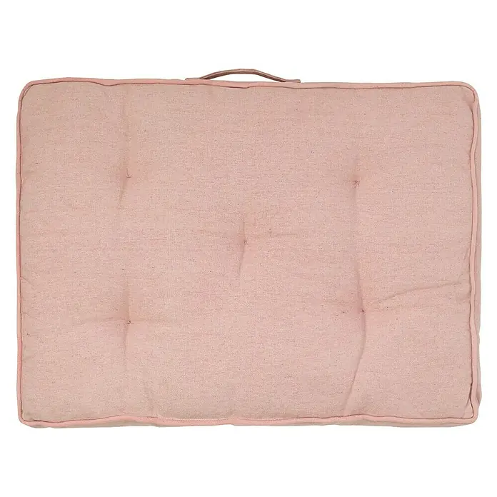 Cojín para asiento Dixon - 80 x 60 x 12 cm, Rosa, 100% algodón