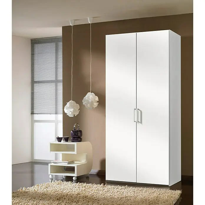 Express Möbel Drehtürschrank Brooklyn - L x B x H: 58 x 100 x 216 cm, Weiß, Ohne Spiegel - Stimmungsaufnahme