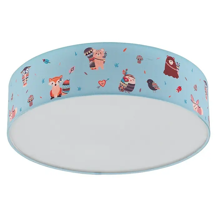 Eglo Okrugla svjetiljka za dječju sobu Ruffo - 80 W, Ø x V: 380 mm x 11 cm, E27 - Pogled sprijeda