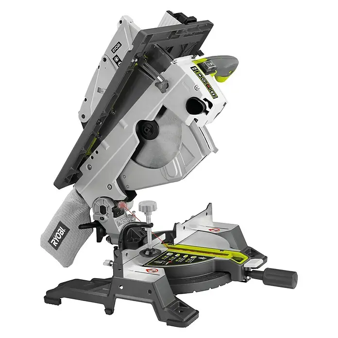 Ryobi Kombisäge RTMS1800-G - 1.800 W, 0 U/min - 4.800 U/min, Durchmesser Sägeblatt: 254 mm - Rechte Seitenansicht