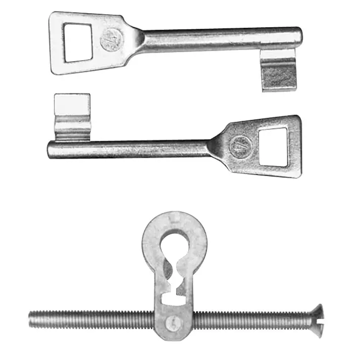 Buntbart-Einsatz - L x B x H: 18 x 17 x 35 mm - Ansicht von oben