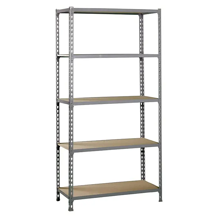 Simonrack Maderclick Estantería metálica Mini - L x An x Al: 30 x 80 x 180 cm, Capacidad de carga: 150 kg/balda, Número de baldas: 5 ud., Gris