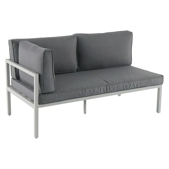 Sunfun Hannah Conjunto de muebles - 3 piezas, Aluminio, Gris claro
