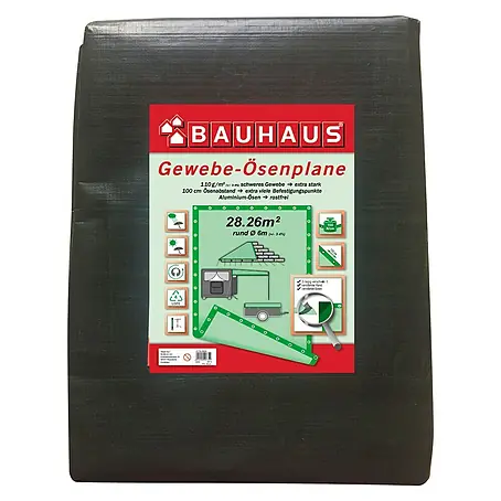 BAUHAUS  Gewebe-Ösenplane