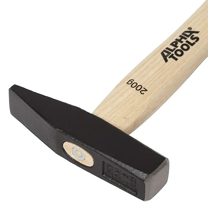 Alpha Tools Martillo de cerrajero - 200 g, Madera de fresno - Primer plano