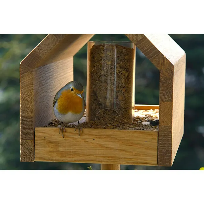 Dobar Vogelhaus Luxus Bauhaus 1 - 20,5 x 28 x 23,5 cm, Natur, Holz - Stimmungsaufnahme