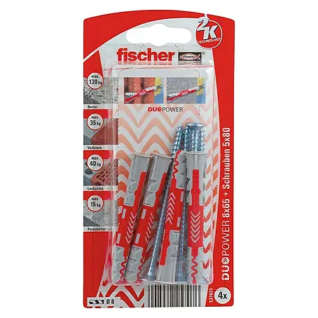 Fischer Duopower Dübel- & Schraubenbox 8 x 65 S K