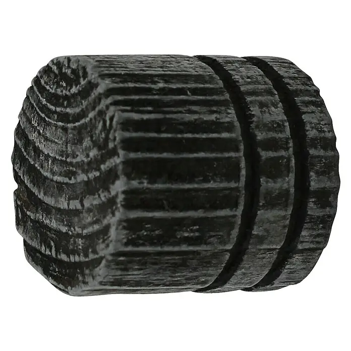 Expo Ambiente Krajnji element Rill-Cap - Sive boje, Prikladno za: Šipke za zavjese Ø 28 mm - Pogled sprijeda
