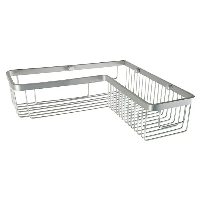Tatay Cesta de baño angular Ice - 30 x 30 x 8,5 cm, Plateado