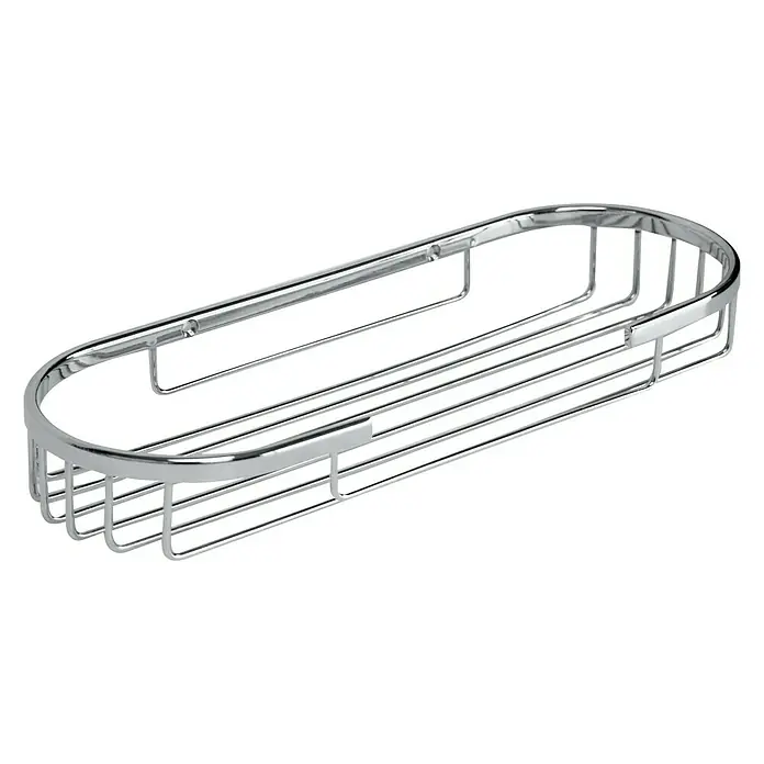 Tatay Cesta de baño oval Krom - 11 x 30 x 4 cm, Cromo