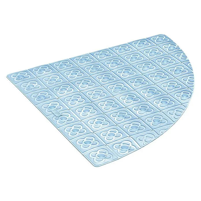 Tatay Alfombra antideslizante para ducha angular BCN - 48 x 48 cm, PVC, Azul